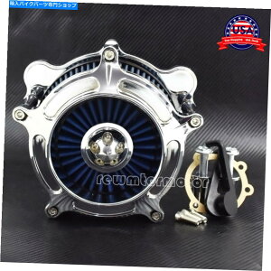 N[p[c Harley Dyna FXR 00-17 SOSAIL 00̂߂̃N[GAN[i[zCtB^[tBbg Chrome Air Cleaner Blue Intake Filter Fit For Harley Dyna FXR 00-17 Softail 00