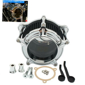 N[p[c Harley Electra Road Glide Softail 17Abv̂߂ChromeGAN[i[zCtB^[Lbg Chrome Air Cleaner Intake Filter Kit For Harley Electra Road Glide Softail 17-UP