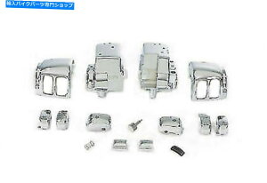 N[p[c V-Twinɂn[[_rbh\pnho[XCb`nEWOLbgN Handlebar Switch Housing Kit Chrome for Harley Davidson by V-Twin