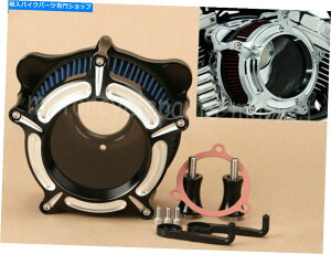 N[p[c Chrome See Harley Dyna Suspail̂߂̖mȃGAN[i[ێtB^[ Chrome See though Clarity Air Cleaner Blue Intake Filter For Harley Dyna Softail