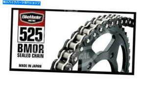 N[p[c ]ԃ}X^[525 x 120NBMORV[YpV[ubN/NhCu`F[ Bike Master 525 x 120 Links BMOR Series Oring Sealed Black/Chrome Drive Chain