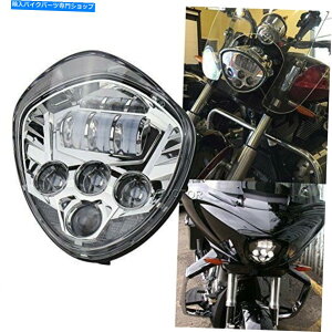 N[p[c JX^NLEDwbhCg̏}OiAn}[XxKXI[goCf[[J[ Custom Chrome LED Headlight for Victory Magnum, Hammer Vegas Motorcycle Daymaker