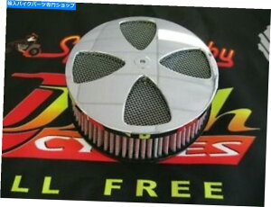 �N���[���p�[�c �n�[���[���f���̂��߂�Ultima�����\�N�����X���[�X�N���X�G�A�N���[�i�L�b�g Ultima High Performance Chrome Smooth Cross Air Cleaner Kit For Harley Models�y���s�A���i�z