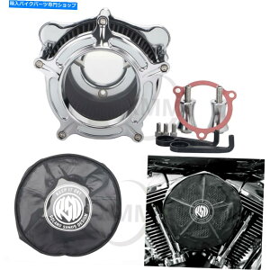 N[p[c Chrome Clacity Air CleanertB^[+ Rain Sock Cover̃n[[c[O[hLO Chrome Clarity Air Cleaner Filter + Rain Sock Cover for Harley Touring Road King