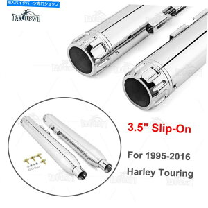 N[p[c 3.5 "n[[c[ONVbNJX^CVO 95-16̂߂̃XbvI}t[rC 3.5" Slip-On Mufflers Exhaust Pipe For Harley Touring Classic Custom CVO 95-16