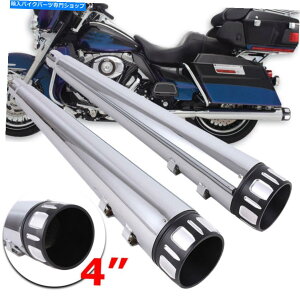 N[p[c 4 "KzXbvI}t[rCpCvAn[[c[OhbT[1995-2016 4" Megaphone Slip-On Mufflers Exhaust Pipes For Harley Touring Dresser 1995-2016