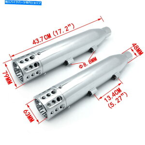 N[p[c bVNXg[gJbg3 "}t[̔rCXbv14-20n[[X|[cX^[ Rush Chrome Straight Cut 3" Exhaust Slip On Mufflers 14-20 Harley Sportster