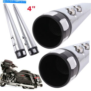 N[p[c 4 "XbvI}t[rCpCvn[[c[OElectra Street Glide 1995-16 4" Slip-On Mufflers Exhaust Pipe For Harley Touring Electra Street Glide 1995-16
