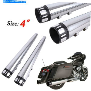 N[p[c DNA 4 "n[[c[O95-16̂߂̃}t[̔rCpCvɊ荞Chrome MegaphoneXbv DNA 4" CHROME MEGAPHONE SLIP ON MUFFLERS EXHAUST PIPES FOR HARLEY TOURING 95-16