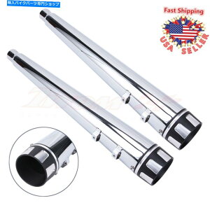 N[p[c 4 "Chrome MegaphoneXbvI}t[rCpCṽn[[c[O1995-2016 4" Chrome Megaphone Slip-On Mufflers Exhaust Pipes For Harley Touring 1995-2016