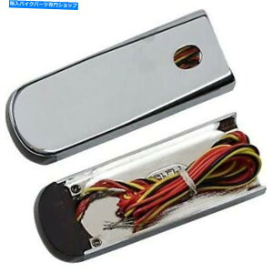 N[p[c Harley Flhc 18-20̂߂̍A[gN[/ԂLEDXgbg}Eg}[J[Cg Alloy Art Chrome Red/Red LED Strut Mount Marker Lights for Harley FLHC 18-20