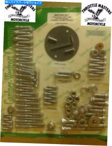 N[p[c Harley SusfailpChromebL12_[^[n[hEFAZbg Chrome Plated 12 Point Motor Hardware Set for Harley Softail