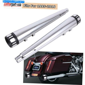 N[p[c n[[c[O95-2016pDNA 4 "Chrome MegaphoneXbvI}t[rCpCv DNA 4" Chrome Megaphone Slip-On Mufflers Exhaust Pipe For Harley Touring 95-2016