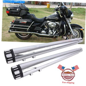 N[p[c Chrome 4 "MegaphoneXbvI}t[rCpCvn[[c[O1995-2016 Chrome 4" Megaphone Slip On Muffler Exhaust Pipe for Harley Touring 1995-2016