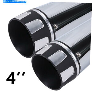N[p[c 4 "n[[c[O[hOChrC95-2016̂߂̃}t[̃NXbv 4" Chrome Slip On Mufflers for Harley Touring Road Glide Exhaust Pipe 95-2016