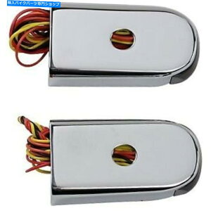 N[p[c 18-20̃[C_[̂߂̍A[gN[/ԂLEDtF_[̎x}[J[Cg Alloy Art Chrome Red/Red LED Fender Strut Marker Lights for 18-20 Low Rider