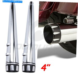 N[p[c DNA Megaphone 4 ''XbvI}t[rCpCṽqg̓n[[c[OOCh DNA Megaphone 4'' Slip-on Mufflers Exhaust Pipes Tip For Harley Touring Glide