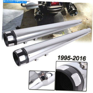 N[p[c Chrome 4 "n[[c[OOCh95-16pMegaphoneXbvI}t[rCpCv Chrome 4" Megaphone Slip-On Mufflers Exhaust Pipe For Harley Touring Glide 95-16