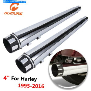N[p[c 4 "n[[c[OOChrCpCv̂߂̃KzXbvI}t[1995-2016 4" Megaphone Slip-On Mufflers For Harley Touring Glide Exhaust Pipe 1995-2016
