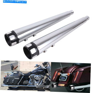 クロームパーツ 3 "メガホンスリップオンマフラー排気パイプ用ハーレーエレクトラ街グライド95-16 4" Megaphone Slip-On Muffler Exhaust Pipes For Harley Electra Street Glide 95-16