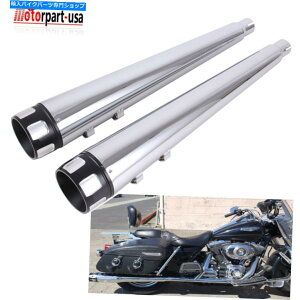 N[p[c DNA 4 "Chrome Megaphone̔rC}t[XbvĨn[[c[O1995-2016 DNA 4" Chrome Megaphone Exhaust Mufflers Slip-On For Harley Touring 1995-2016