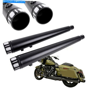 N[p[c 4 ''ubNXbvI}t[rCpCvn[[c[Oo[K[hbT[95-16 4'' Black Slip-on Mufflers Exhaust Pipe For Harley Touring Bagger Dresser 95-16