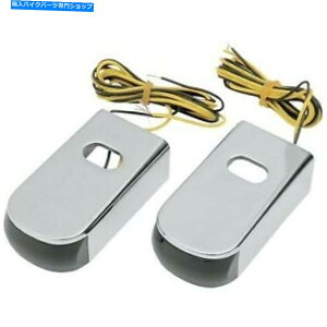 N[p[c Sportster 04-20̂߂̍A[gN[Ao[/X[NLEDtF_[Xgbg}[J[Cg Alloy Art Chrome Amber/Smoke LED Fender Strut Marker Lights for Sportster 04-20