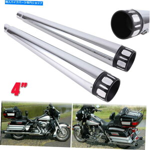 N[p[c 4 "MegaphoneXbvI}t[rCpCṽn[[c[O[hOCh95-16 4" Megaphone Slip-On Mufflers Exhaust Pipes For Harley Touring Road Glide 95-16