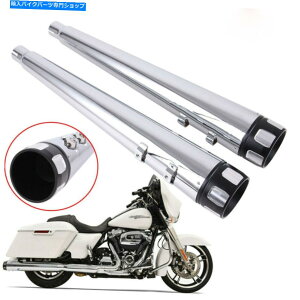 N[p[c 4 "n[[c[Ofltr 1995-16̂߂MegaphoneXbvI}t[rCpCv 4" Megaphone Slip-On Muffler Exhaust Pipes For Harley Touring FLHT FLTR 1995-16