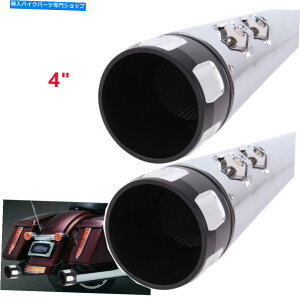 N[p[c 4 "n[[c[O[hLOOCh1995-16̂߂̃KzXbvIrC}t[ 4" Megaphone Slip-On Exhaust Mufflers For Harley Touring Road King Glide 1995-16