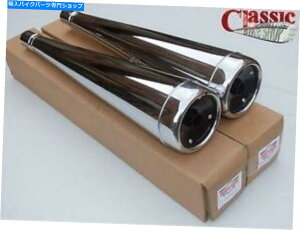 �N���[���p�[�c �V�����y�A�i���N���[���T�C�����T�[ - �z���_CX500 1978�N�E+���� new PAIR quality CHROME SILENCERS-to fit HONDA CX500 1978 ON-right+left hand�y���s�A���i�z