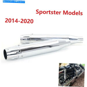 N[p[c Sportster XL 883 1200S[hX^[14-20pN[3 "XXbvI}t[ Chrome 3" Slip-on Mufflers Exhaust For Sportster XL 883 1200 Iron Roadster 14-20