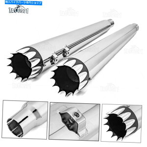 N[p[c 4.5 "n[[c[Ô߂̃}t[̔rCǂ̃Xbv1995-2016 4.5" Slip On Mufflers Exhaust Pipe For Harley Touring Road King Glide 1995-2016