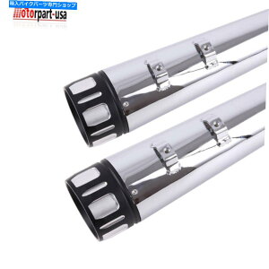 N[p[c 4 "MegaphoneXbvI}t[rCpCṽn[[c[O[hLOOCh 4" Megaphone Slip-On Mufflers Exhaust Pipe For Harley Touring Road King Glide