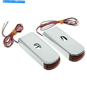 N[p[c Harley FXD 06-17̂߂̍A[gN[/ԂLEDtF_[Xgbg}[J[Cg Alloy Art Chrome Red/Red LED Fender Strut Marker Light for Harley FXD 06-17