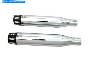 N[p[c Harley DavidsonɂNe[p[{o[`bv}t[ZbgV-Twin Chrome Tapered Revolver Tip Muffler Set for Harley Davidson by V-Twin