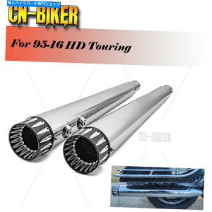 N[p[c 4.4 "XbvI}t[95-16n[[c[Oflhx flhr̂߂̐[urC 4.4" Slip-On Mufflers Deep Rumble Exhaust For 95-16 Harley Touring FLHX FLHR