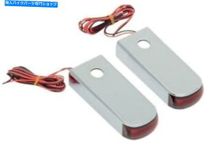 N[p[c A[gtF_[LEDXgbg}[J[CgNbhYSSL-3n[[_rbh\ Alloy Art Fender LED Strut Marker Lights Chrome Red Lens #SSL-3 Harley Davidson
