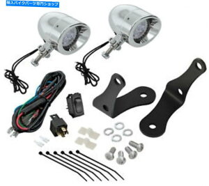 N[p[c rbOoCNibo[LED쓮CgN30-109L Big Bike Parts Forged Bar LED Driving Lights Chrome 30-109L