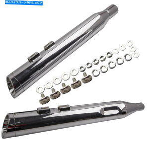 N[p[c 4 "n[[c[OElectra Street 2017-2020̂߂̃}t[rC̃NXbv 4" Chrome Slip On Muffler Exhaust for Harley Touring Electra Street 2017-2020