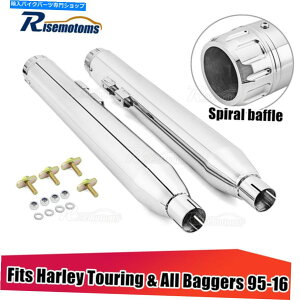 クロームパーツ Chrome Classic 3.5 "スリップオンマフラーエキゾーストハーレーロードキングストリートグライド Chrome Classic 3.5" Slip Ons Muffler Exhaust For Harley Road King Street Glide