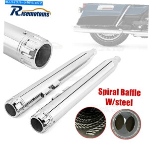 N[p[c Chrome 3.5 "95-16n[[c[OobK[̂߂̃}t[GL][Xg̃Xg[gXbv Chrome 3.5" Straight Slip On Muffler Exhausts For 95-16 Harley Touring & Baggers