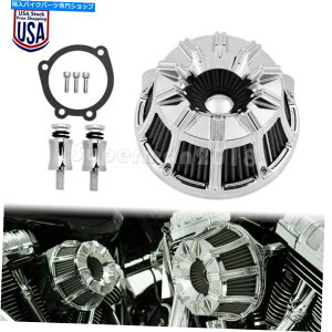 N[p[c N[XsJbgGAN[i[ێtB^[tBbgn[[c[O00-07 Dya??n 2000 Chrome Spin Cut Air Cleaner Intake Filter Fit For Harley Touring 00-07 Dyan 2000