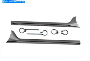 �N���[���p�[�c Chrome 30 "Fishtail Kit Incl.2�t�B�b�V���e�[���A2�C�����b�g�N�����v��2�{�f�B�N�����v�A1.75" ID Chrome 30" fishtail kit incl. 2 fishtails,2 inlet clamps & 2 body clamps,1.75"id