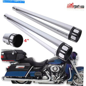 N[p[c MegaphoneXbvI}t[rCpCṽn[[c[OobO95-16 DNA 4" Megaphone Slip-On Mufflers Exhaust Pipes For Harley Touring Baggers 95-16