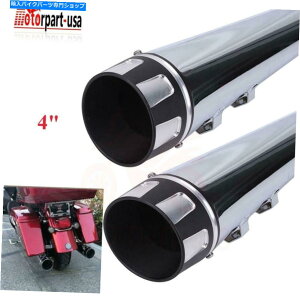 N[p[c 4 "n[[c[OGNgXg[gOCh95-16̂߂̃}t[rCXbvIpCv 4" Mufflers Exhaust Slip-On Pipes For Harley Touring Electra Street Glide 95-16