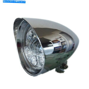 N[p[c 5.75 "Chrome LEDCWP[^̒eۃwbhCgn[[uCNAEgbJ[FXSB FXCW 5.75" Chrome LED indicator bullet headlight Harley breakout rocker FXSB FXCW