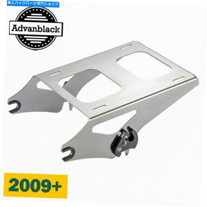 �N���[���p�[�c Chrome Deactable Two Up Tour Pack Pak Mounting Rack for Harley Touring 2009+ Chrome Detachable Two Up Tour Pack Pak Mounting Rack For Harley Touring 2009+�y���s�A���i�z