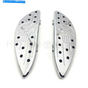 �N���[���p�[�c Chrome Skull Driver Streded Fore Board for Harley Touring Suftail Fld Chrome Skull Driver Stretched Floorboard For Harley Touring Softail FL Dyna FLD�y���s�A���i�z