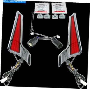 �N���[���p�[�c �J�X�^���_�C�i�~�N�X�N�������b�h�����YLED Xisia Panel Lights 14-20�n�[���[�c�[�����O Custom Dynamics Chrome Red Lens LED Fascia Panel Lights 14-20 Harley Touring�y���s�A���i�z